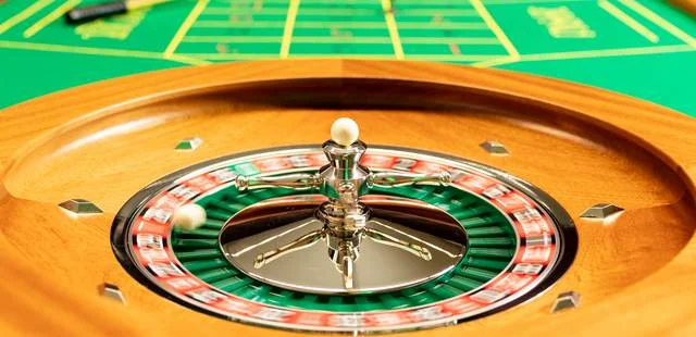 Close-up of a roulette-style entertainment wheel